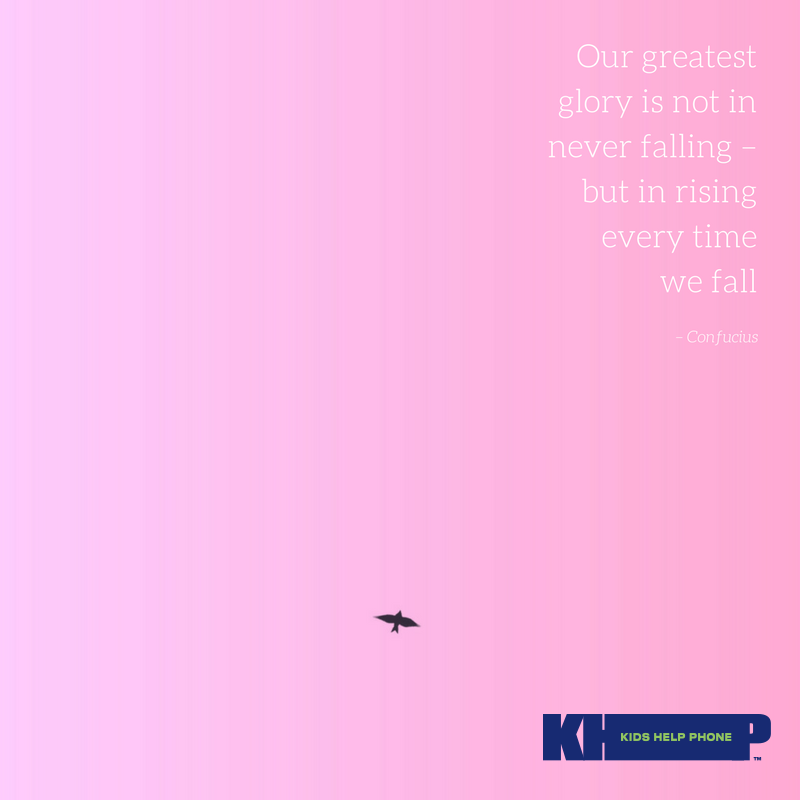 Our greatest glory is not in never falling — but in rising every time we fall by Confucius.